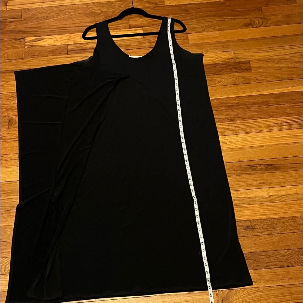 RACHEL Rachel Roy Black Sleeveless Asymmetrical Midi Dress Draped Side 0X EUC